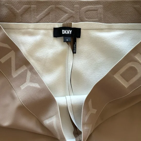 DKNY Faux Leather High Waist Tan Pants--Sz XL - Picture 6 of 16